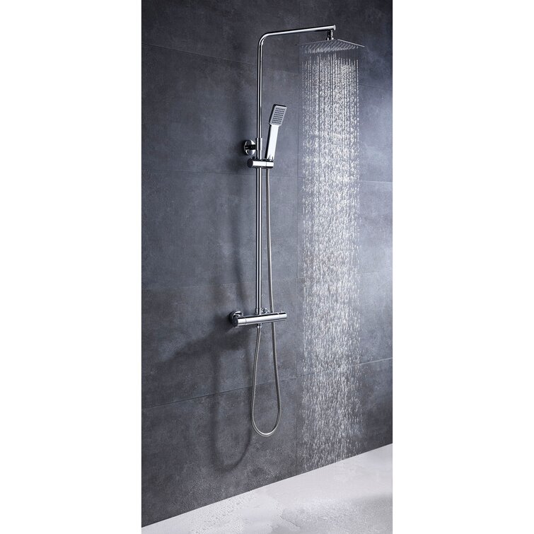 Belfry Bathroom Clower Thermostatic Shower With Adjustable Shower Head